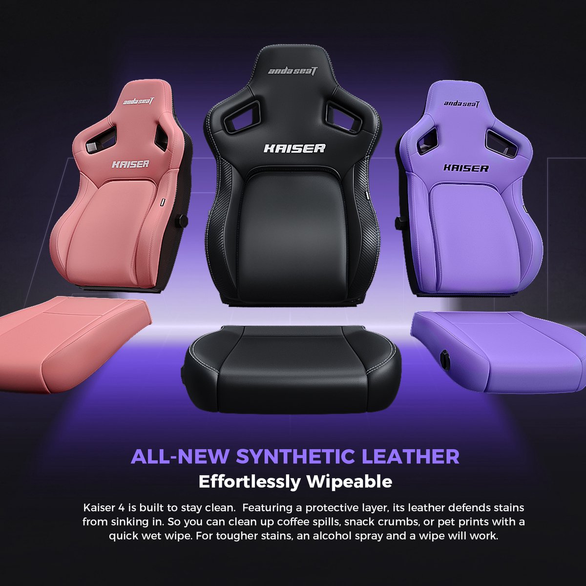 Andaseat Kaiser 4 Premium Black - extra groot - gaming chair - afbeelding 2