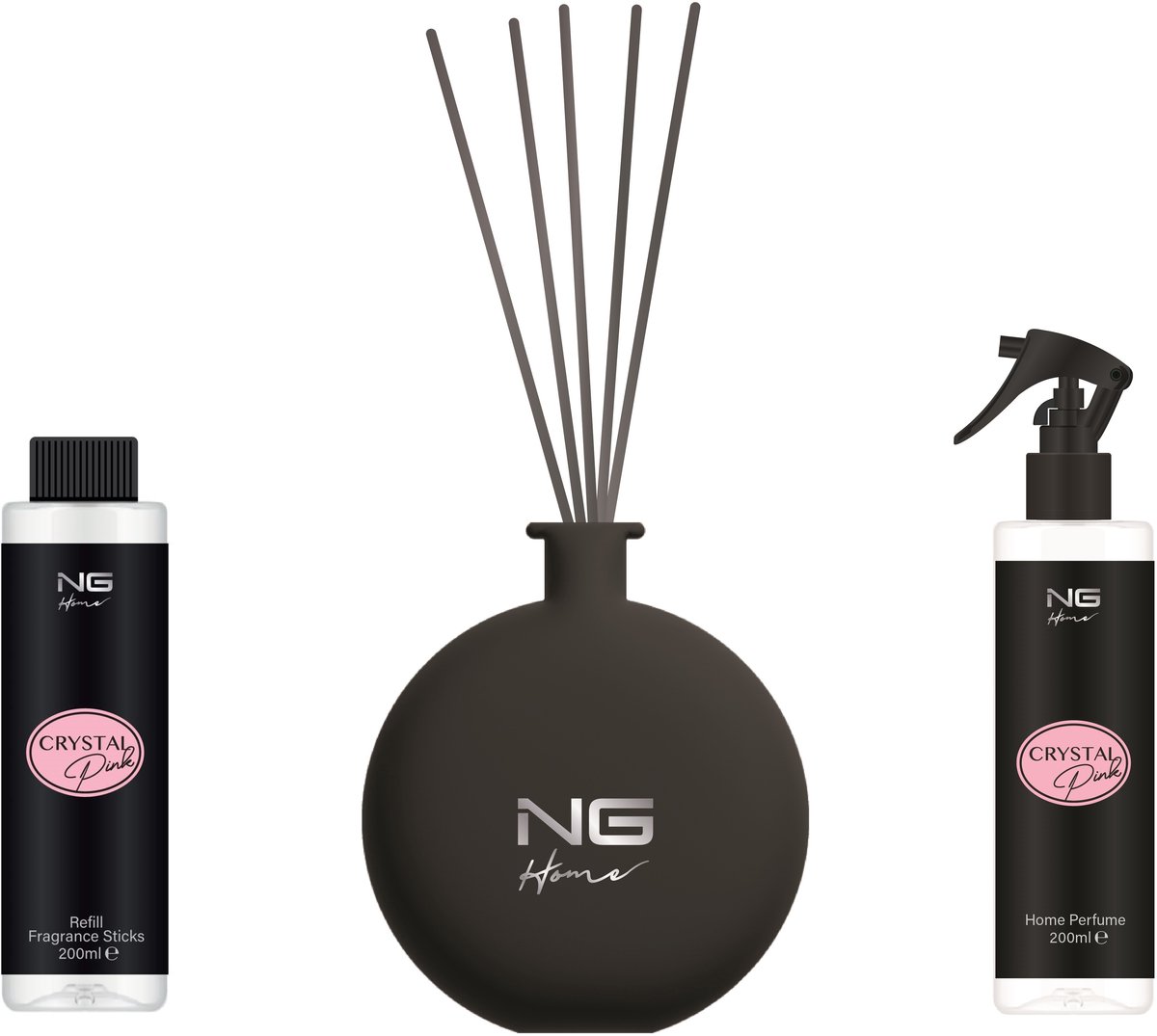 NG Home Perfume - Crystal Pink - Set van 3st