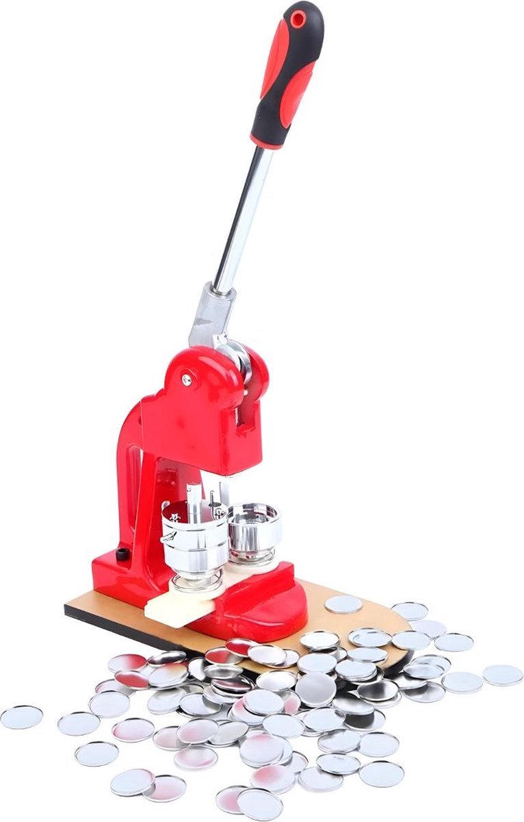 Thuys – Button Maker – Button Maken Inclusief – 500 Buttons – 25 t/m 28mm – Rood