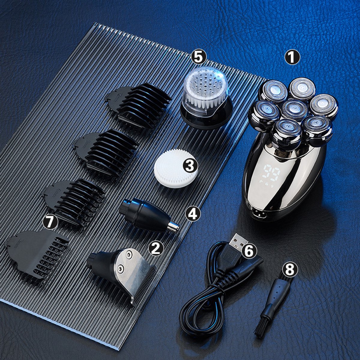 6-in-1 Scheerapparaat Draadloos voor Mannen met - 6-in-1 - €35,83