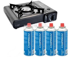Kooktoestel van Hoge Kwaliteit - Duits Ontwerp, Gasfornuis met 2,2 kW Vermogen en Inclusief 4 x 227 gram Gaspatronen en koffer