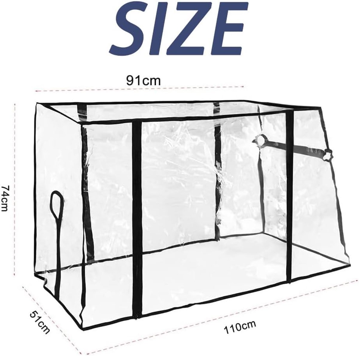 1 Regenhoes voor kinderwagen - 115 × 92 × 75 cm - Kinderwagenaccessoire - Universele transparante regenhoes voor kinderwagen - Opvouwbaar - Eenvoudig te installeren – foto 6
