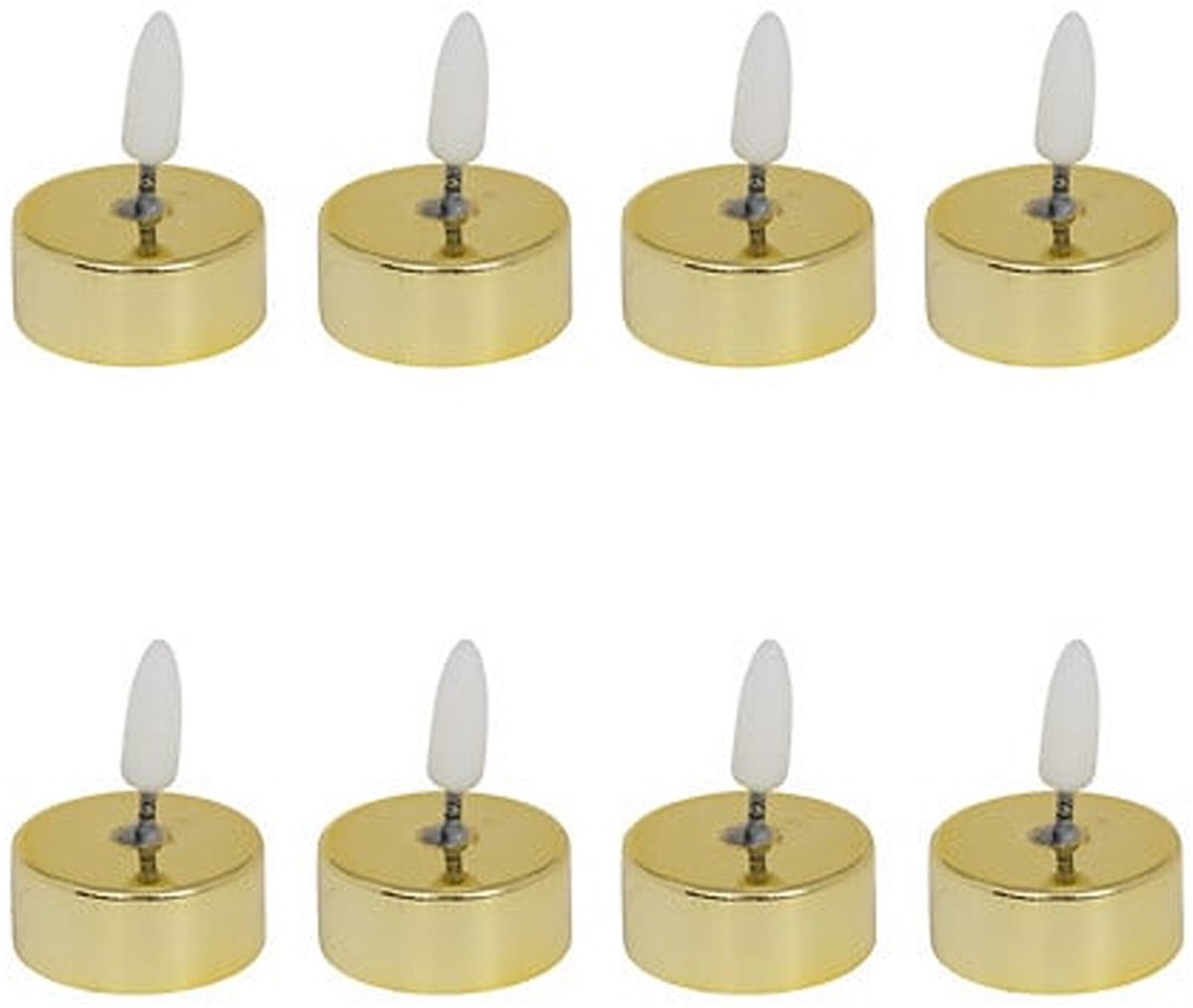 Feeric lights & Christmas LED theelichtjes - 24x st - zilver - glans - 5,5 cm - waxinelichtjes - led kaarsen