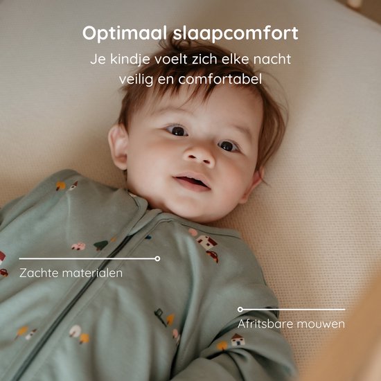 Puckababy Slaapzak 4 Seizoenen Baby - Zomerslaapzak en Winterslaapzak (6m-2,5j) - TOG 0.25 tot TOG 2.5 - Tiny Village van Puckababy — afbeelding 3