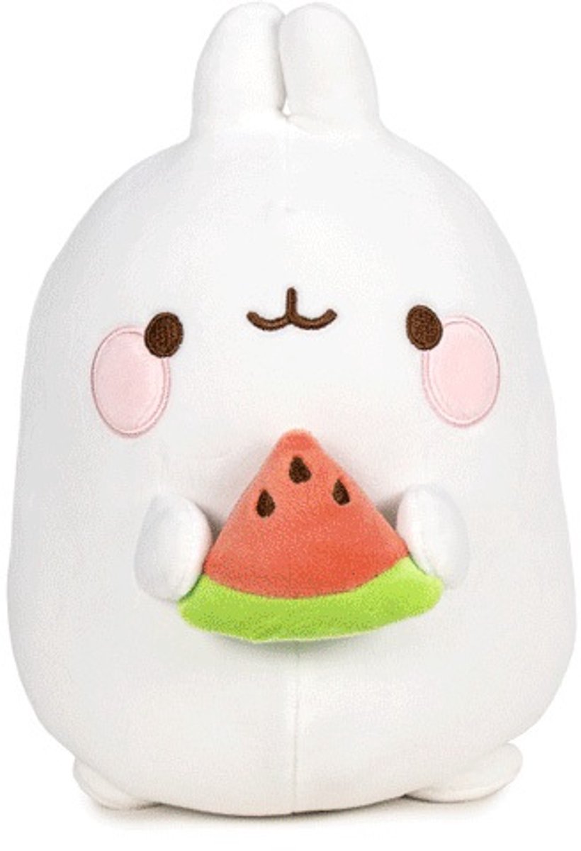 Molang - 23cm White Bunny With Watermelon Plush