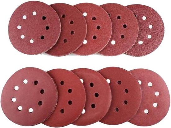 1 x klittenband-schuurschijf, middelhard, 8 gaten, 125 mm, compatibel met Bosch excentrische schuurmachine PEX 300 AE | PEX 400 AE | PEX 4000 AE | Advanced Orbit 18