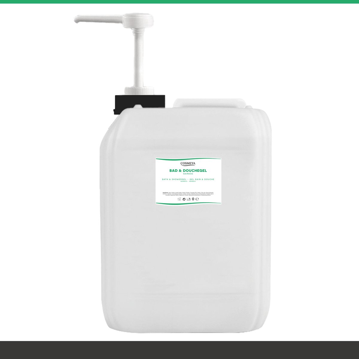 Bad & Douchegel - Bamboe - Transparant - 12 Liter - Jerrycan - Met pomp - Navulling - Navullen - Shower gel - Showergel - Douche gel - Shampoo - 3 - 5 - 6 - 10 | LP5