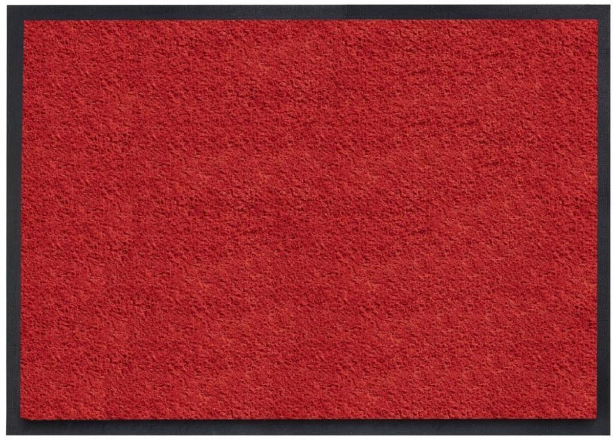 Schoonloopmat Cleanstep - Deurmat - 85x115 cm – Rood - Met rubberen rand - Geschikt voor PVC vloeren - Duurzaam en zonder schadelijke weekmakers voor PVC vloeren - Antislip onderkant voor optimale grip - Voor binnen gebruik