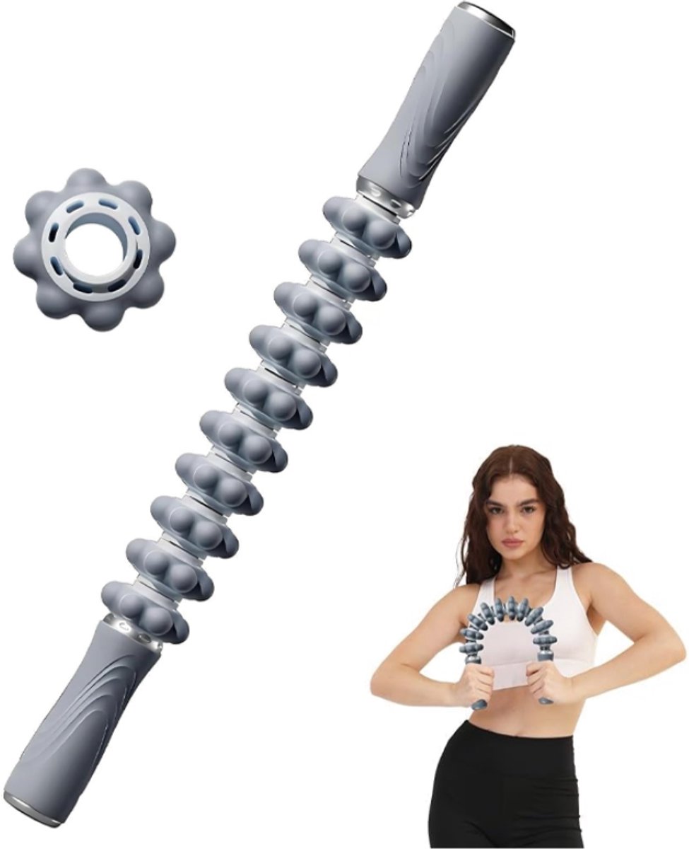 Massagebal - Massage Roller - Massage - Anti-Cellulite & Diepe Spiermassage - Relax - Bindweefselmassages - Voor Rug Nek Schouder Buik Taille Armen en Benen - Blauw