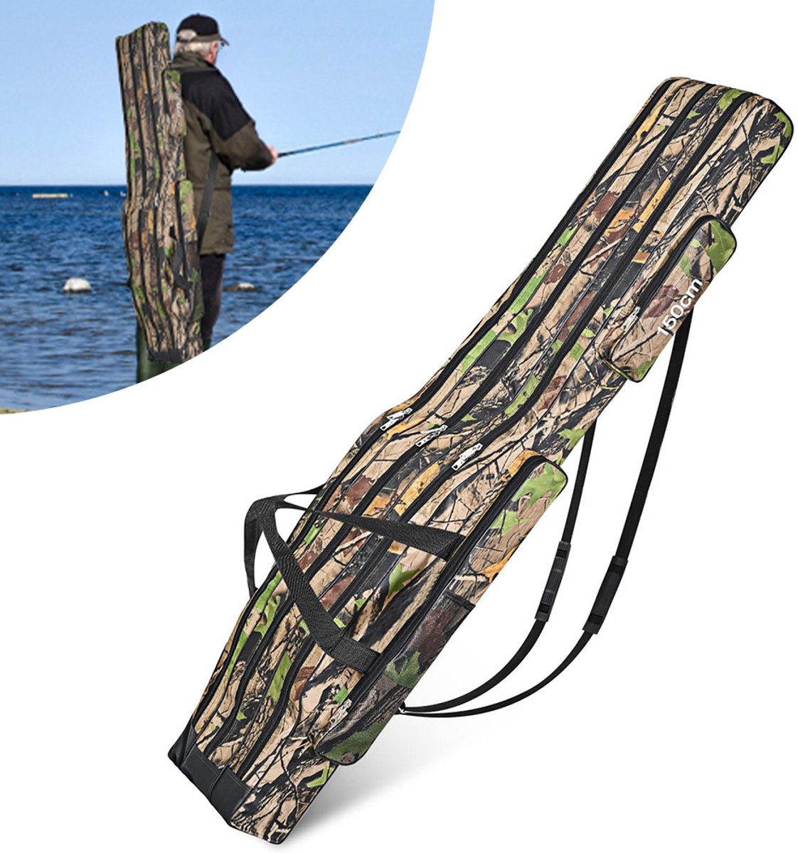 Camouflage Rod Bag - Foudraal - Foedraal - 1.5m - Camouflage - Rugtas
