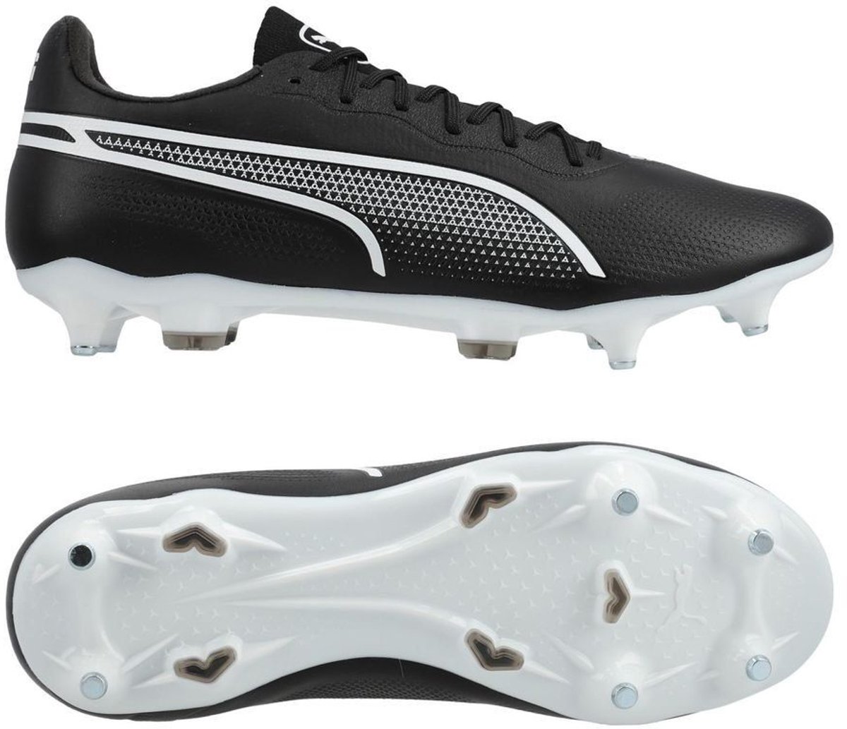 PUMA King Pro MXSG - Maat 46 - Voetbalschoenen - Puma Black / Puma White - Ijzeren Nop