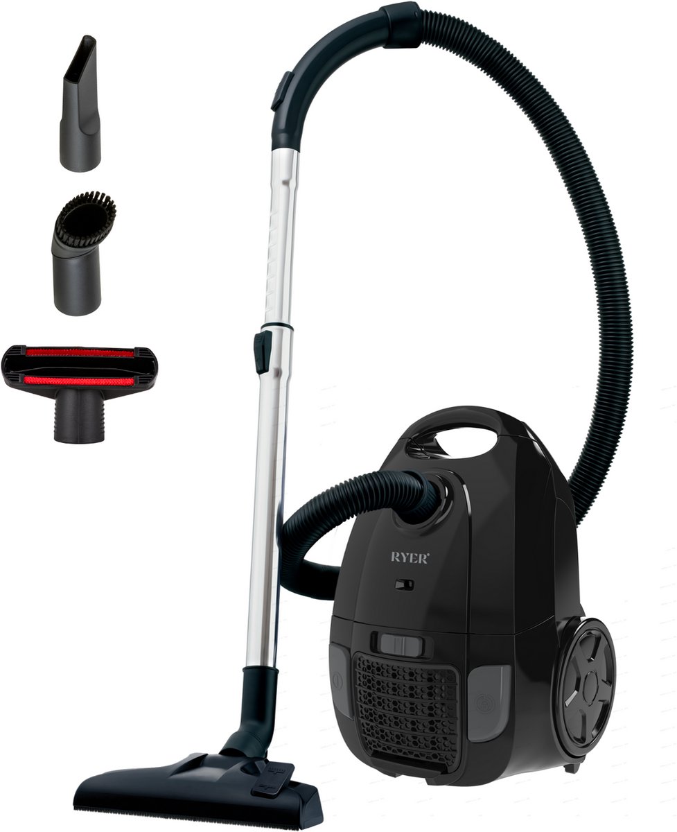 RYER - Stofzuiger met Zak - Krachtig 850W - Stil - 12m Actieradius - HEPA - Drie Mondstukken - Vacuum Cleaner - MotionPro Serie — afbeelding 1