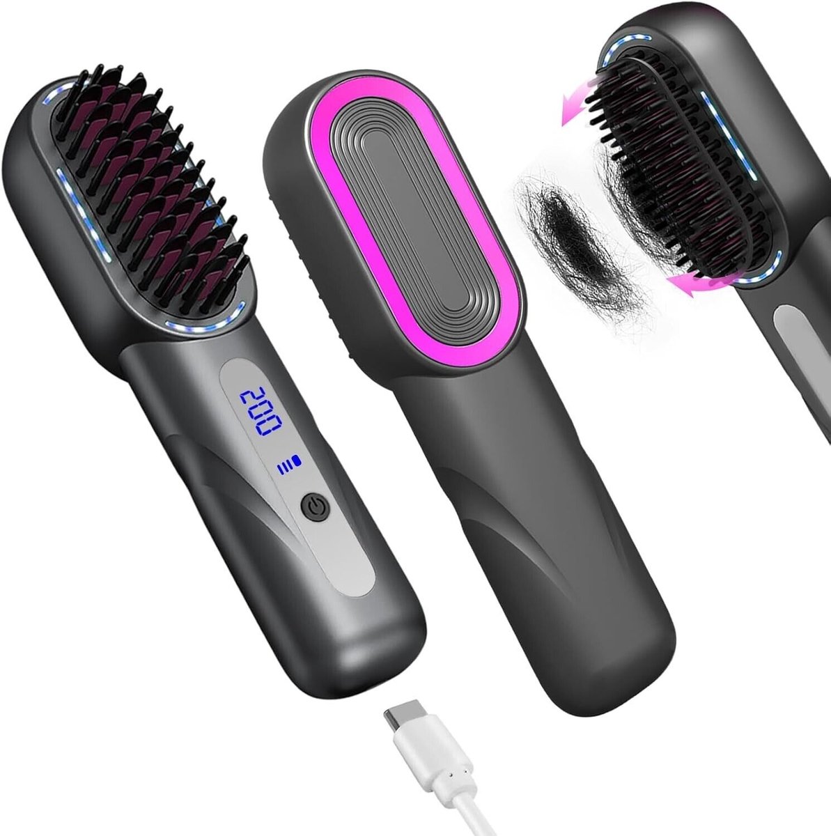 Draadloze stijltang Mini draagbare stijltang met USB-oplaadfunctie