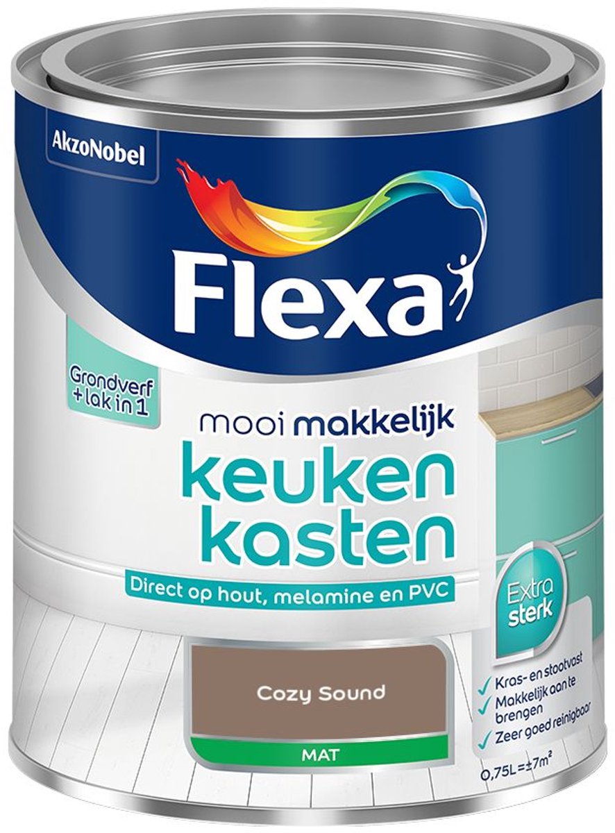 Flexa - Mooi Makkelijk Keukenkasten Mat - Cozy Sound - Kleur van het jaar 2026 - Mengverf - 0.75 L