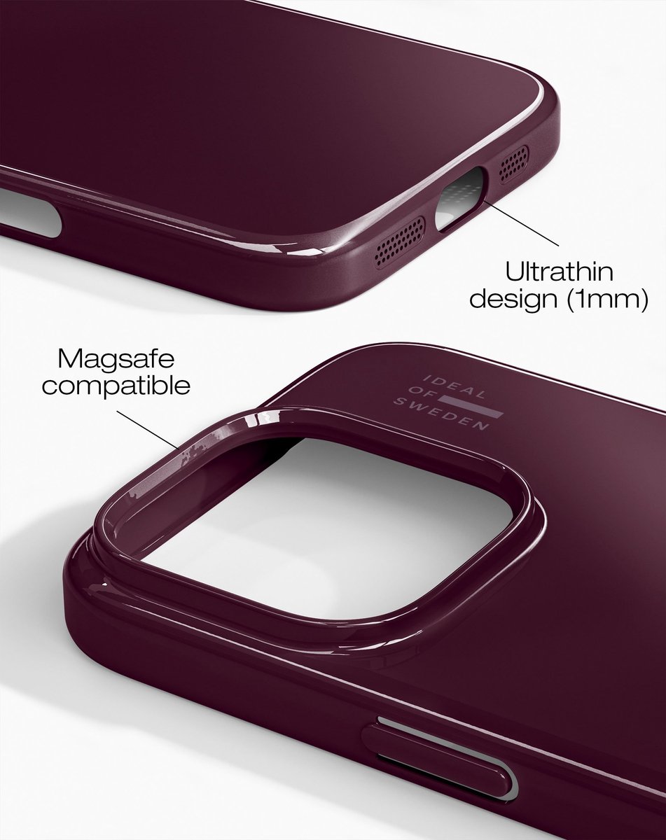iDeal of Sweden Slim Case MagSafe geschikt voor iPhone 16 Pro Max Glossy Cherry