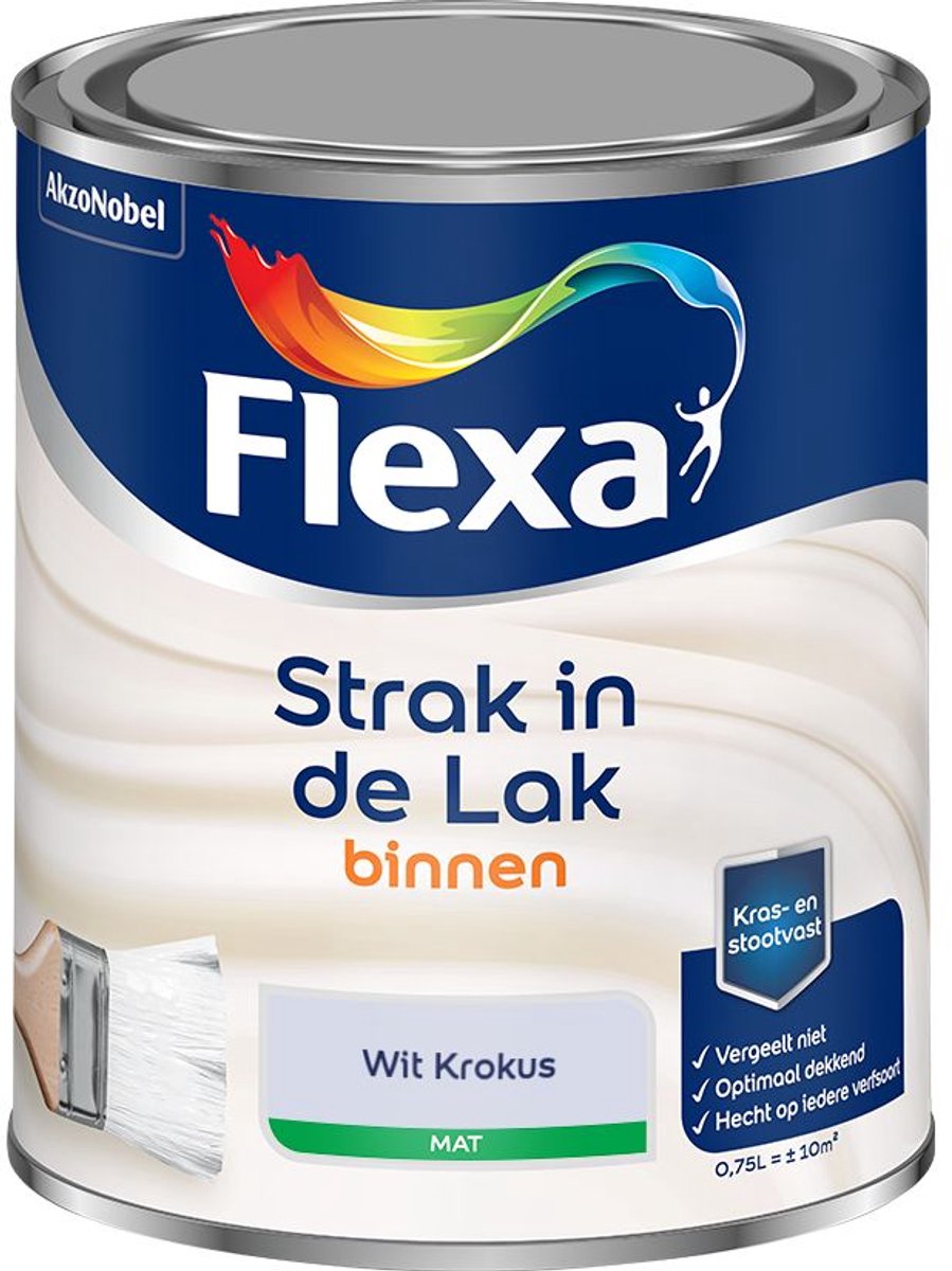 Flexa - Strak in de Lak Binnenlak Mat - Wit Krokus - Mengverf - 0.75 L