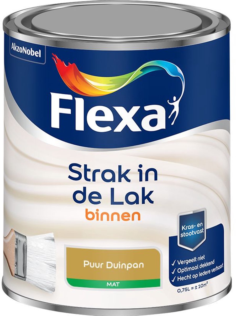 Flexa - Strak in de Lak Binnenlak Mat - Puur Duinpan - Mengverf - 0.75 L