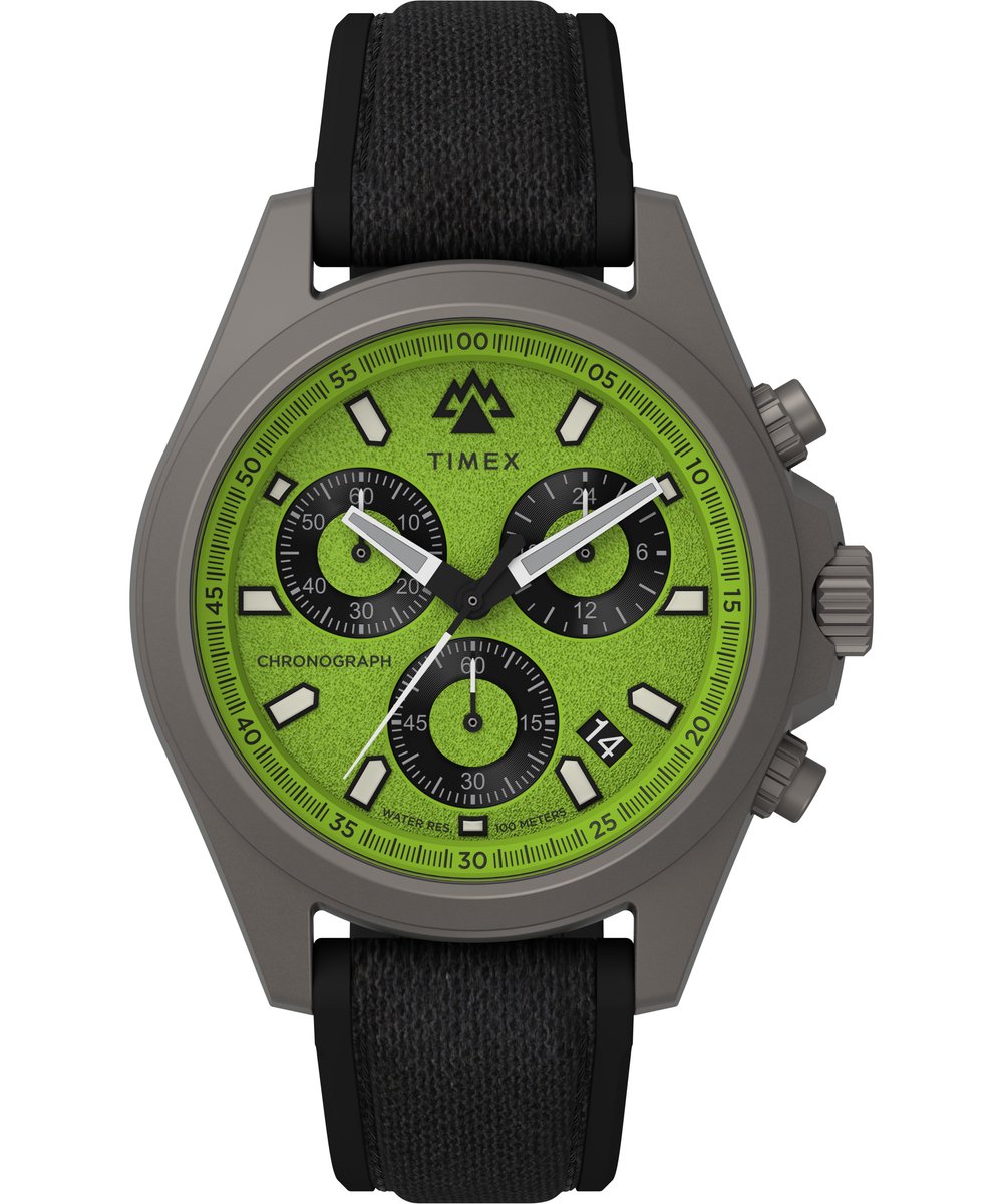 Timex Field Post Chrono TW2V96400 Horloge - Siliconen - Zwart - Ø 43 mm
