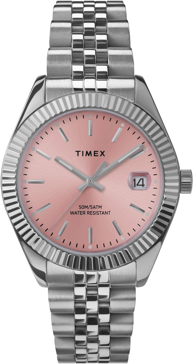 Timex Timex Legacy Kwarts Analoog Horloge Roze Case: 100% Stainless Steel | Armband: 100% Stainless Steel 34 mm TW2W49800AJ