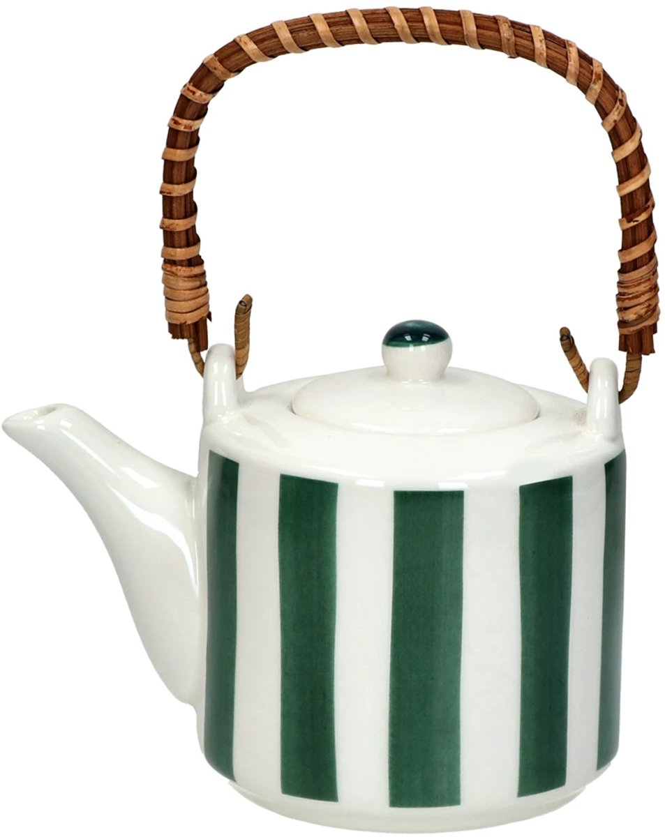 Pomax Mykonos theepot D10cm H11.5cm groen