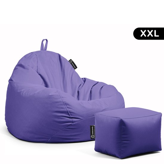 Casacomfy – Pear XXL – Zitzak met Voetenbankje – Paars – Waterbestendig