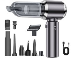 TOVBMUP Handheld - Stofzuiger - Auto-oplaadbare stofzuiger - 15000PA - Draadloze stofzuiger - 3 snelheden - Perslucht - Geschikt voor auto, keuken, bank, kantoor, huis