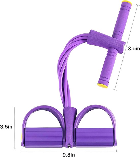 Bande De Résistance 6 Tubes Avec Pédale - Élastique Fitness Maison Pour Musculation, Abdos, Rééducation