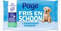 Page vochtig toiletpapier Fris en Schoon met Labrador puppy, langdurige frisheid. 100% bewezen doorspoelbaar.