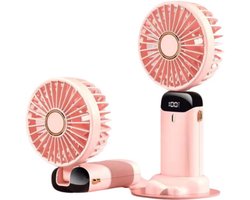COCHO® Mini Ventilator – Draagbare Hand Ventilator – Airco Verkoeling 5 standen USB Oplaadbaar – Nek Ventilator -Draadloos & Oplaadbaar