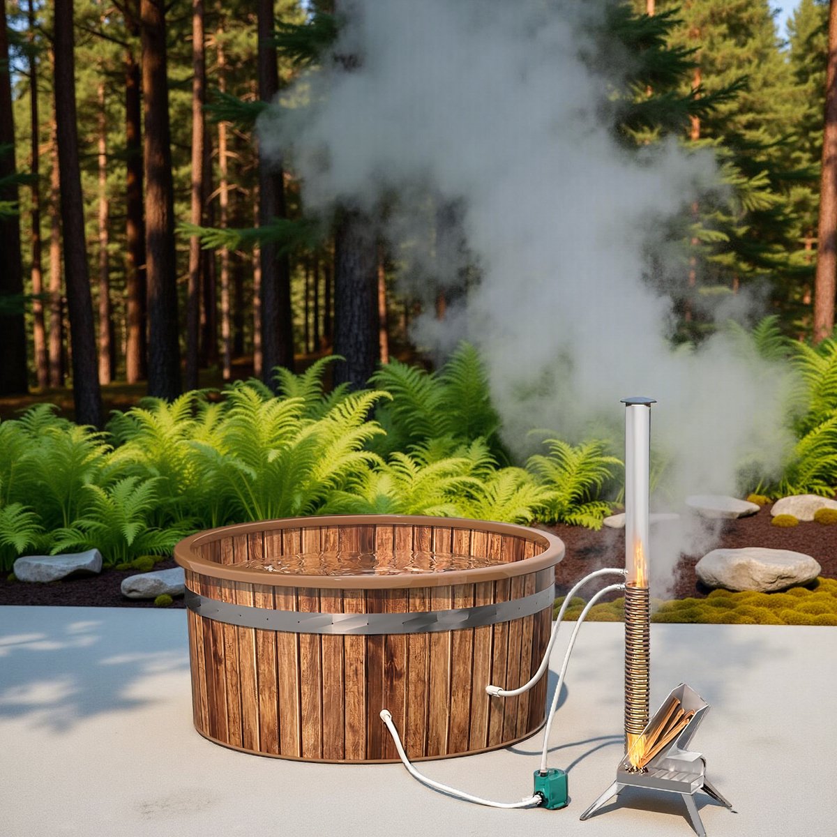 Premium Houtgestookte Zwembad- & Spa Verwarming - Draagbare - Premium - €950,00