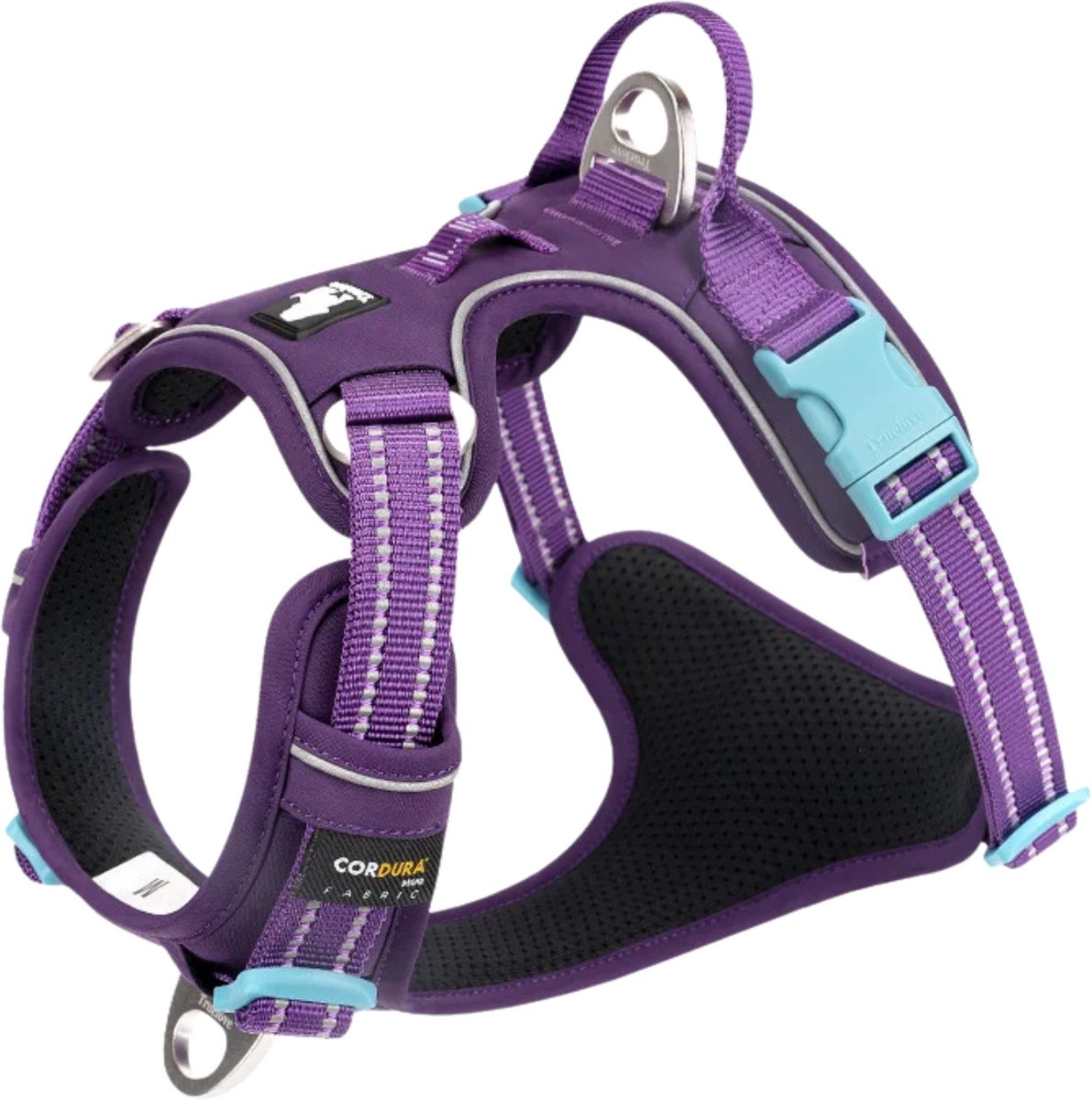 Truelove - Hondentuigje - Hondenharnas - Anti Trek Tuigje - Reflecterend Harnas - 56-69cm - Medium - Paars