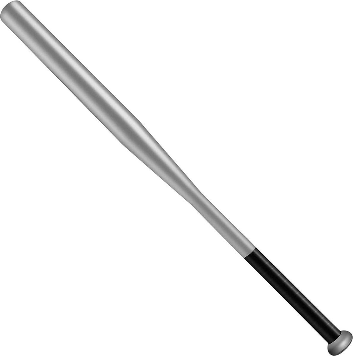 QPFO® Stalen honkbalknuppel - 81 cm - extra versterkt - super robuust - 11 kg - zwart zilver - met antislip handvat