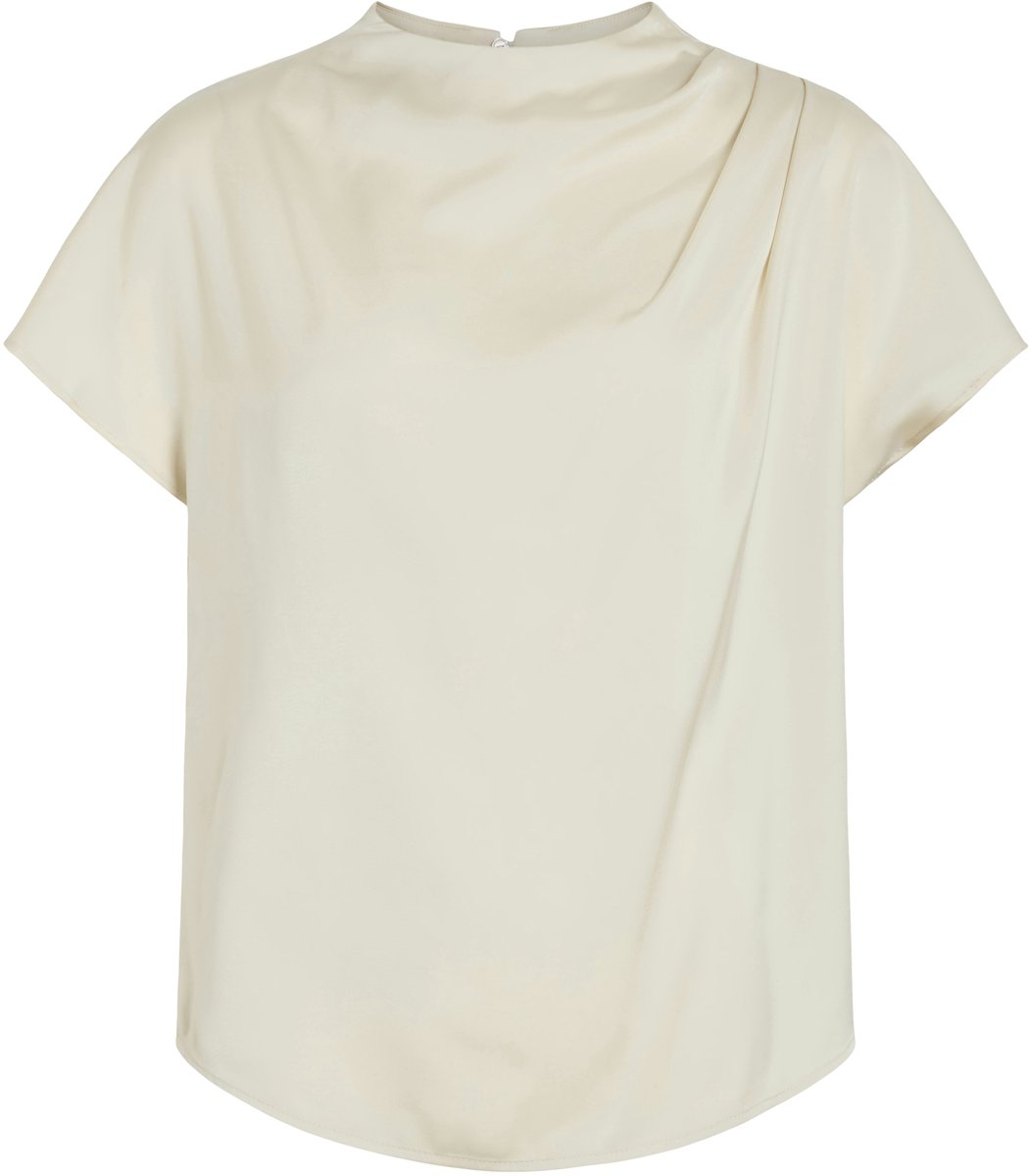 VILA - VIELMINA FUNNEL NECK S/S TOP/1 - Dames - Blouses