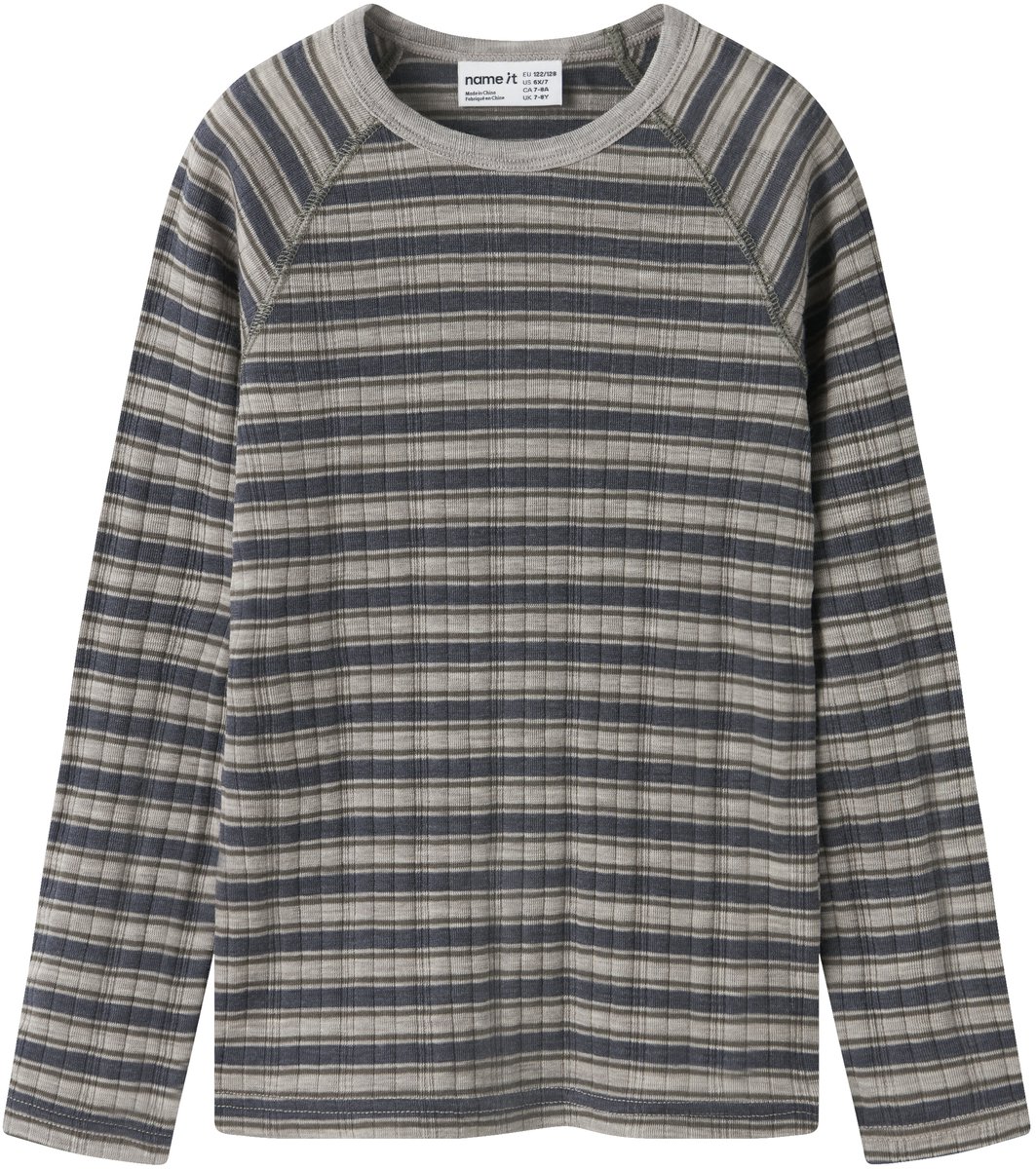 NAME IT - NKMWANG WOOL NEEDLE LS TOP STRIPE - Jongens - Lange mouwen shirts