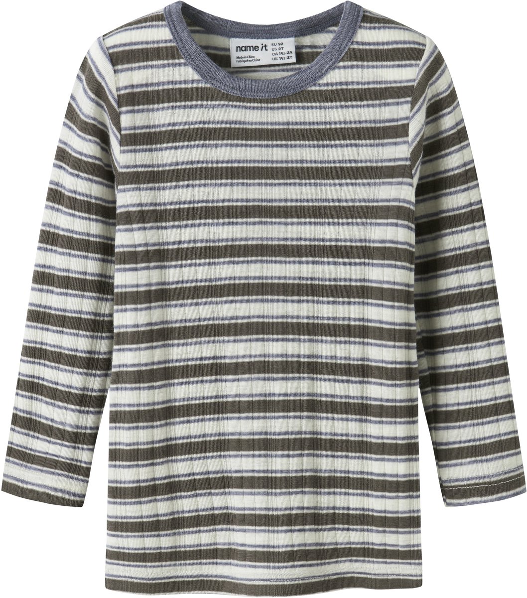 NAME IT - NMMWANG WOOL NEEDLE LS TOP NOOS - Jongens - Lange mouwen shirts