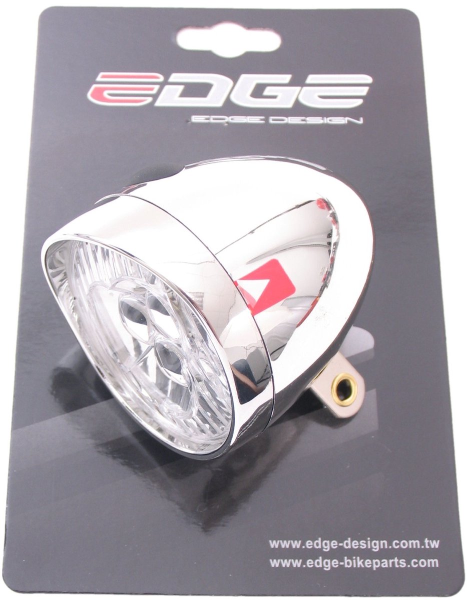 Koplamp Edge Retro 3 led aan/uit - incl. batterijen - chroom