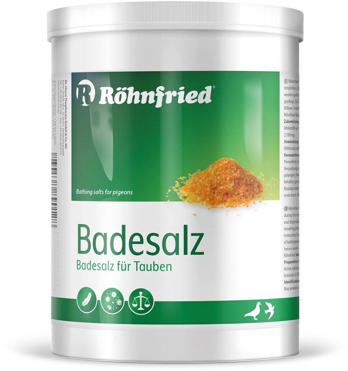 Rohnfried Badzout 1kg - voor postduiven