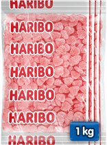 Haribo Frambozenhartjes - snoep - 1kg zak