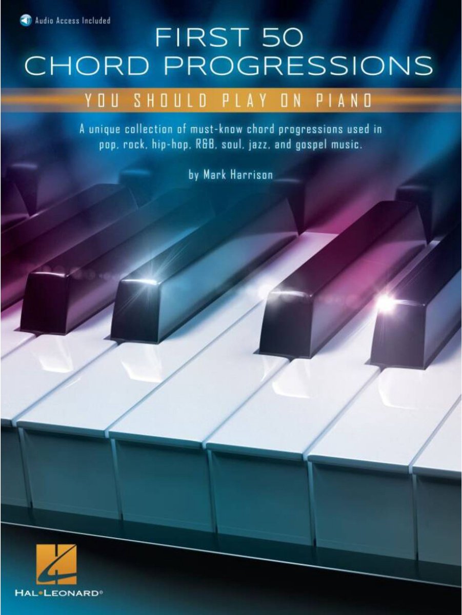 Hal Leonard First 50 Chord Progressions You Should Play on Piano - Lesboek voor toetsinstrumenten
