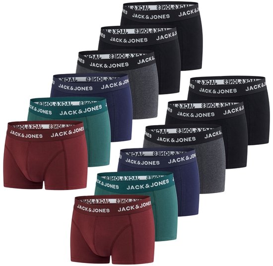 Foto: Jack jones heren boxershorts 12 pack basic trunks 12 pack veelkleurig 4xl