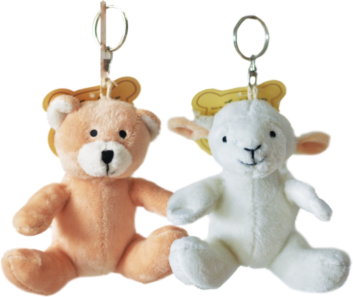 Cute since 1999 - Sleutelhanger Bundel 2 stuks - Beer & Lammetje - 10cm