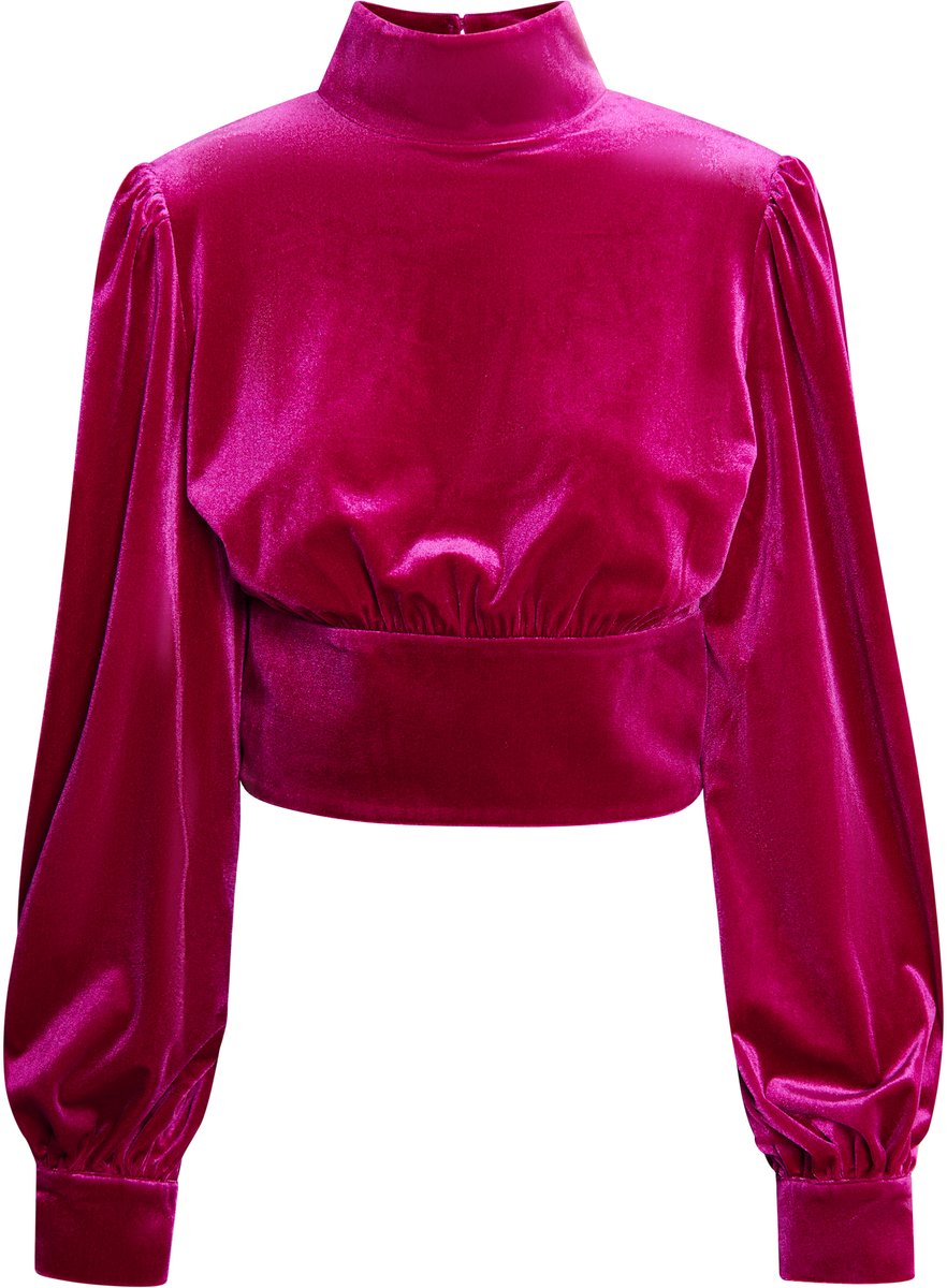 faina Stretch fluwelen blouse