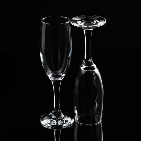 Verres à vin KADAX, verre à vin lavable au lave-vaisselle, ensemble de verres de haute qualité et élégants pour le vin rouge et blanc, verres à vin pour servir le vin et le champagne (6 x 190 ml, pour le champagne)