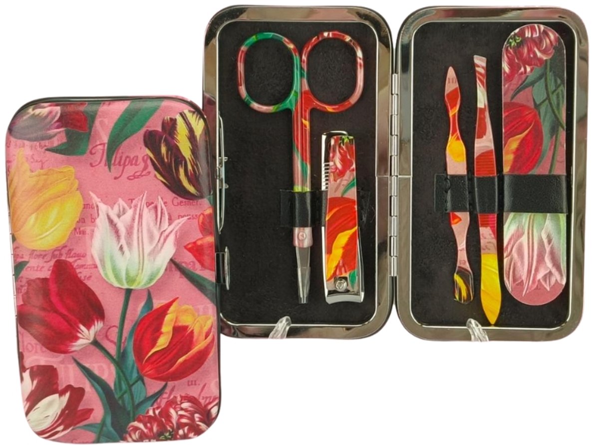 Manicuresetje - Pretty Tulips - Roze - 5-Delig - Souvenir - Relatie Geschenk
