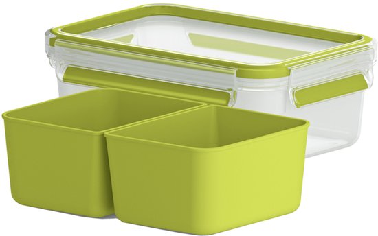Boîte à lunch EMSA 518102 Vert, Polypropylène transparent (PP), Élastomère thermoplastique (TPE) 0,55 l 1 pièce (s)