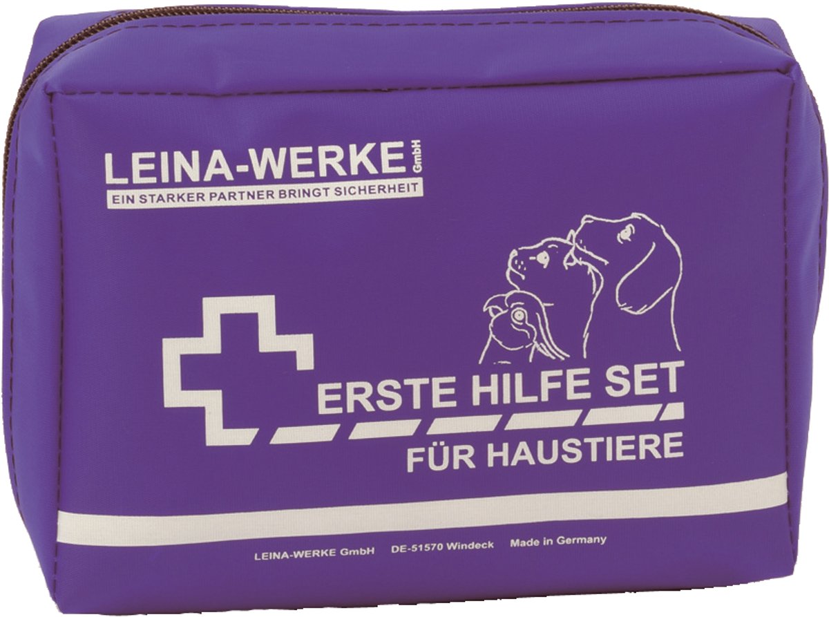 LEINA EHBO-kit voor huisdieren, 24 stuks, blauw