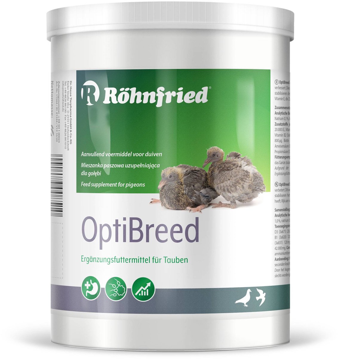 Rohnfried OptiBreed 1kg - voor postduiven