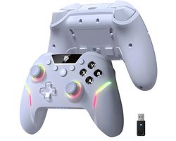 EasySMX X20 Draadloze Controller, Hall Effect Joysticks, Programmeerbaar - Wit