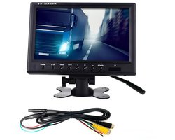 9 inch tafelmodel LCD-achteruitrijmonitor voor vrachtwagens, bussen, campers, aanhangwagens en graafmachines met 12V-24V-voeding