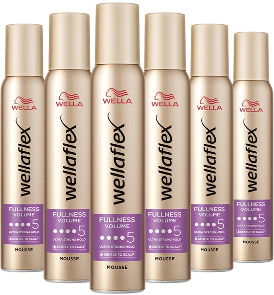 Wella Flex Fullness Volume Ultra Strong Haarmousse - 6 x 200 ml ...